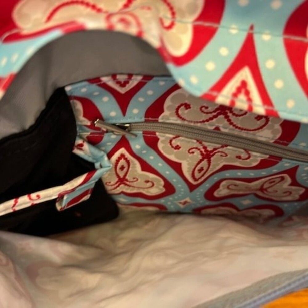 Ju-Ju-Be BeAll Messenger Bag Sweethearts Heart Print Blue Red One‎ Size - Picture 3 of 5